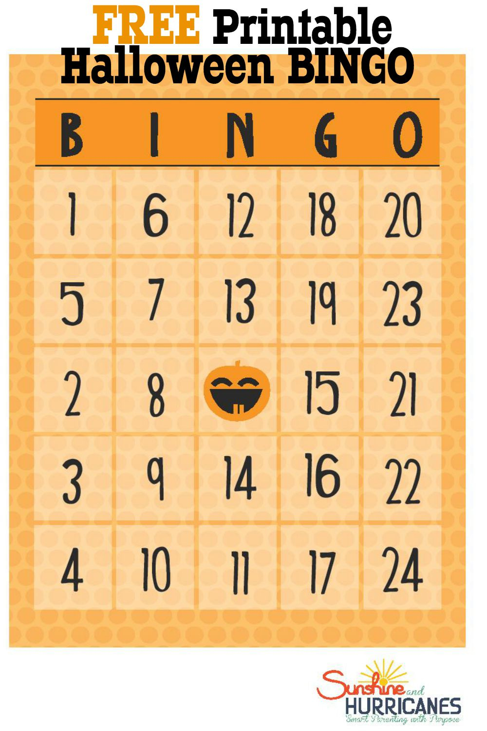 Free Halloween Printables Bingo
