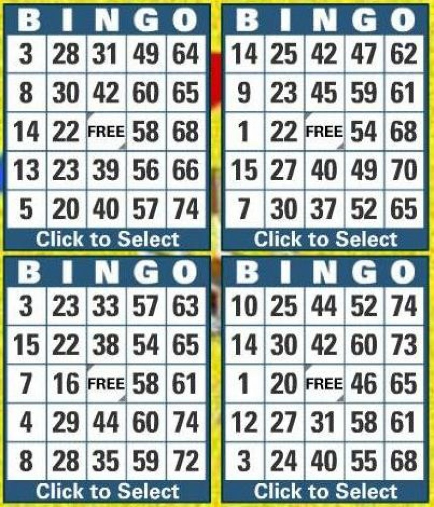 Free Printable Bingo Cards 1 75