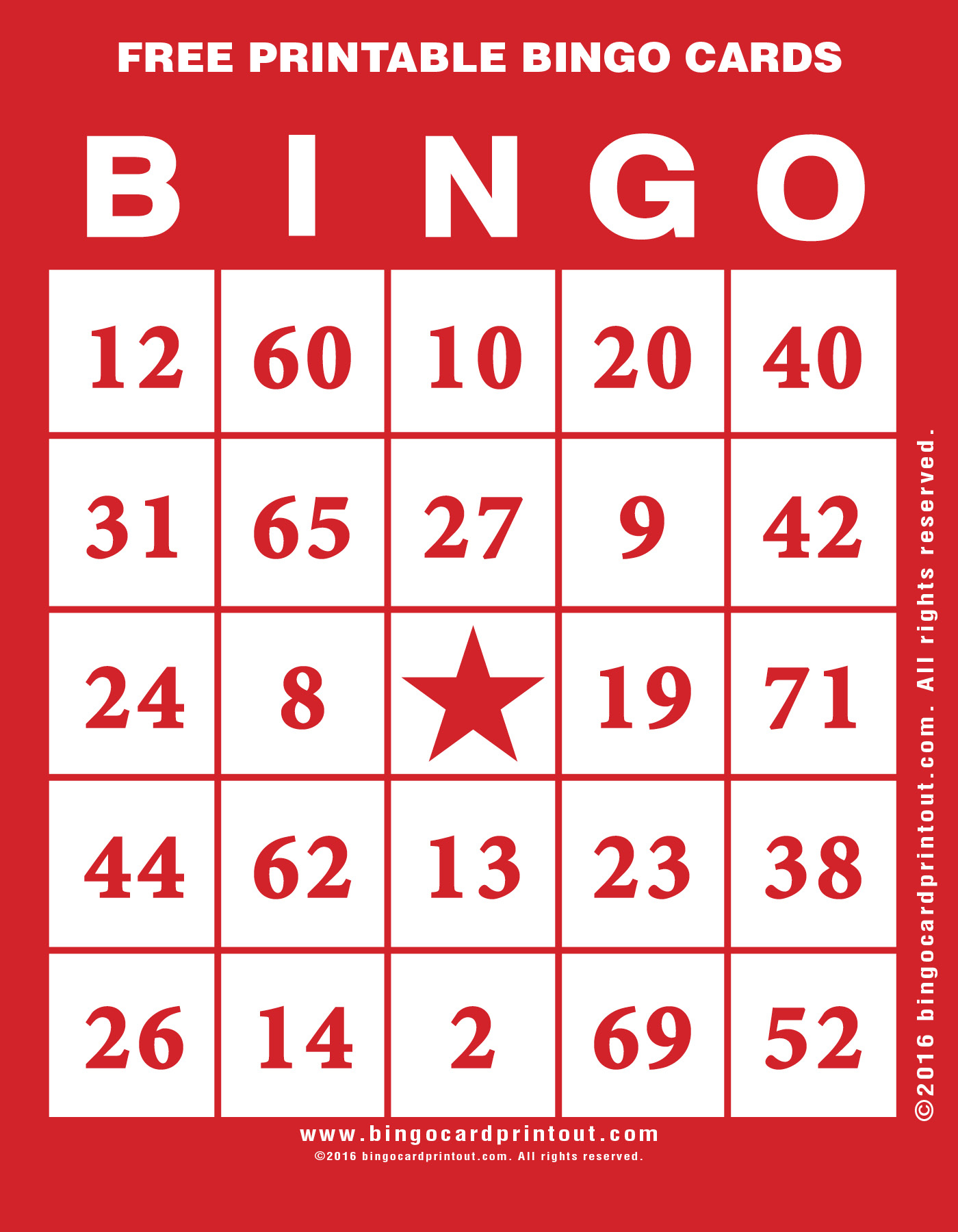 Free Printable Bingo Cards BingoCardPrintout