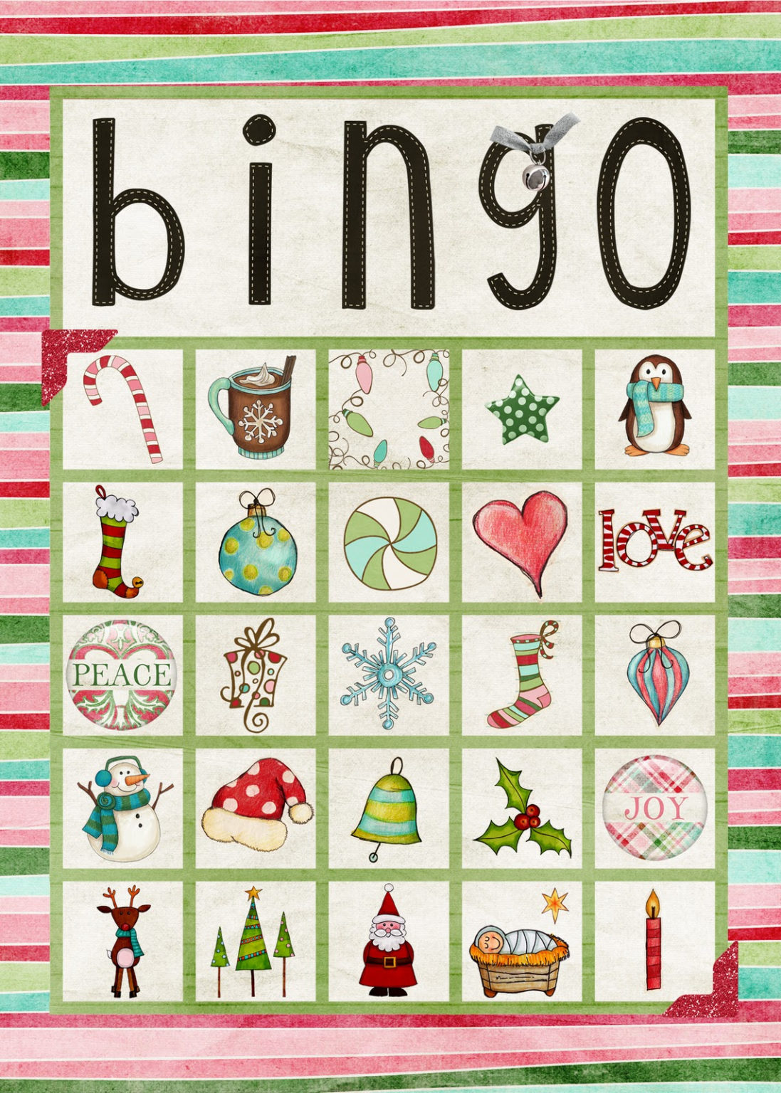 Free Printable Christmas Bingo Game For Large Groups