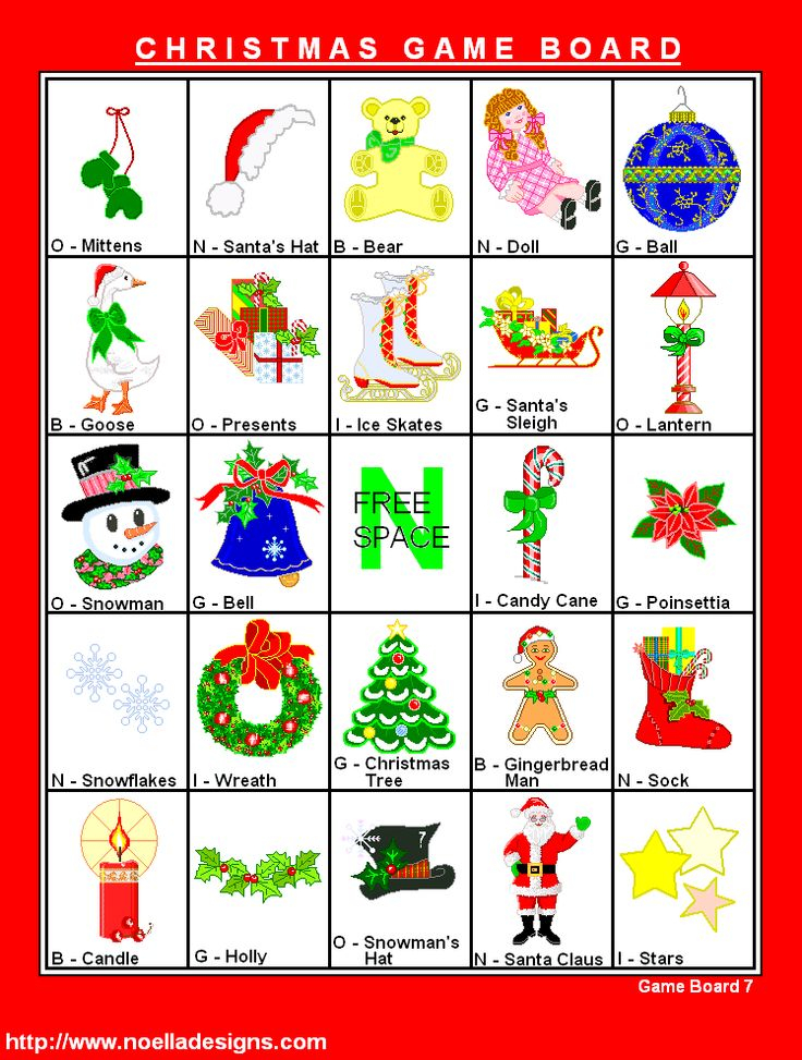 FREE Printable Christmas Bingo Christmas Games At Noella 