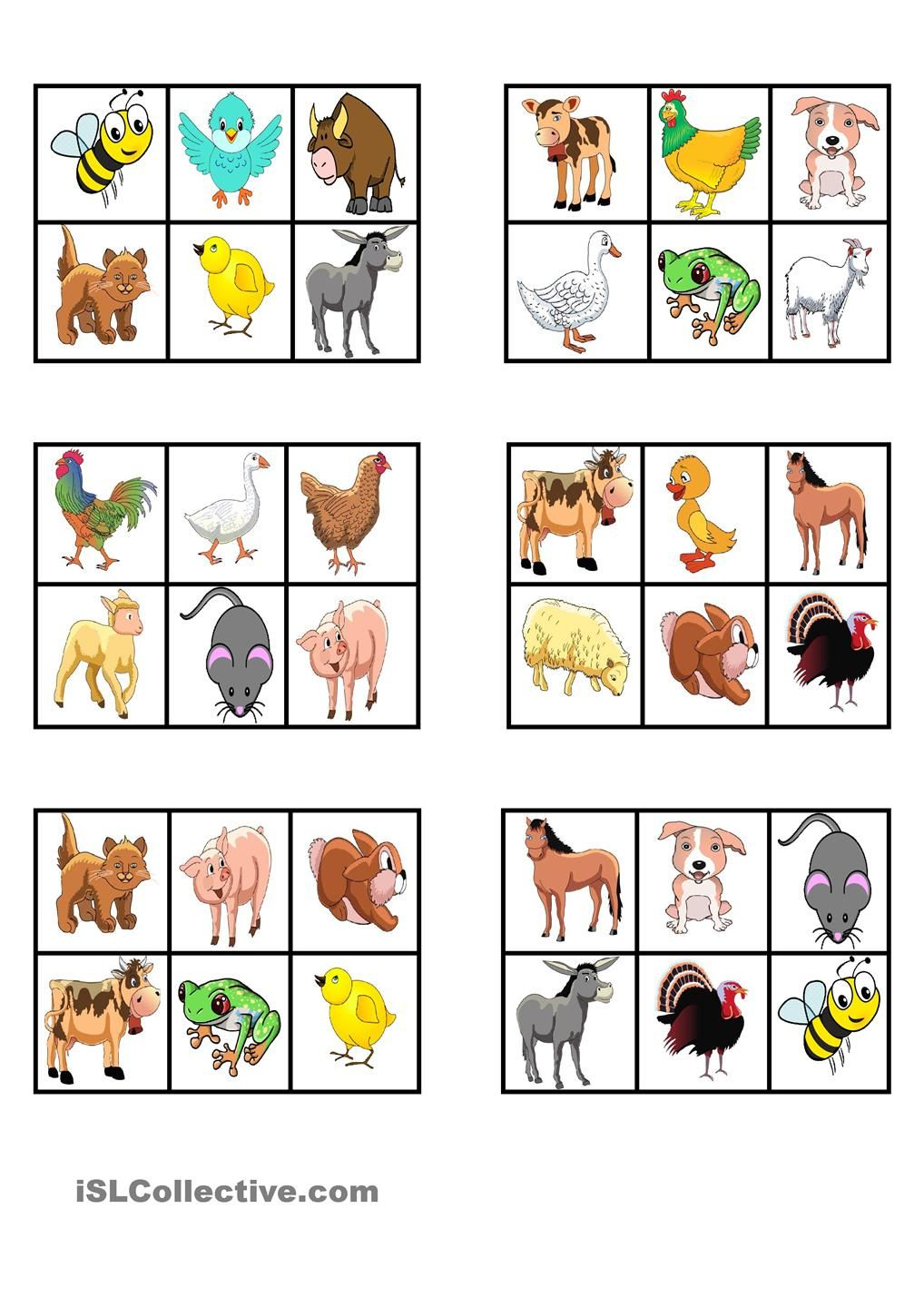 Free Printable Farm Bingo Cards Printable Bingo Cards