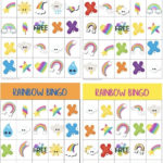 Free Printable Rainbow Bingo Rainbow Party Games Bingo