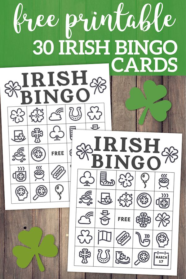 Free Printable St Patrick s Day Bingo Cards Free 