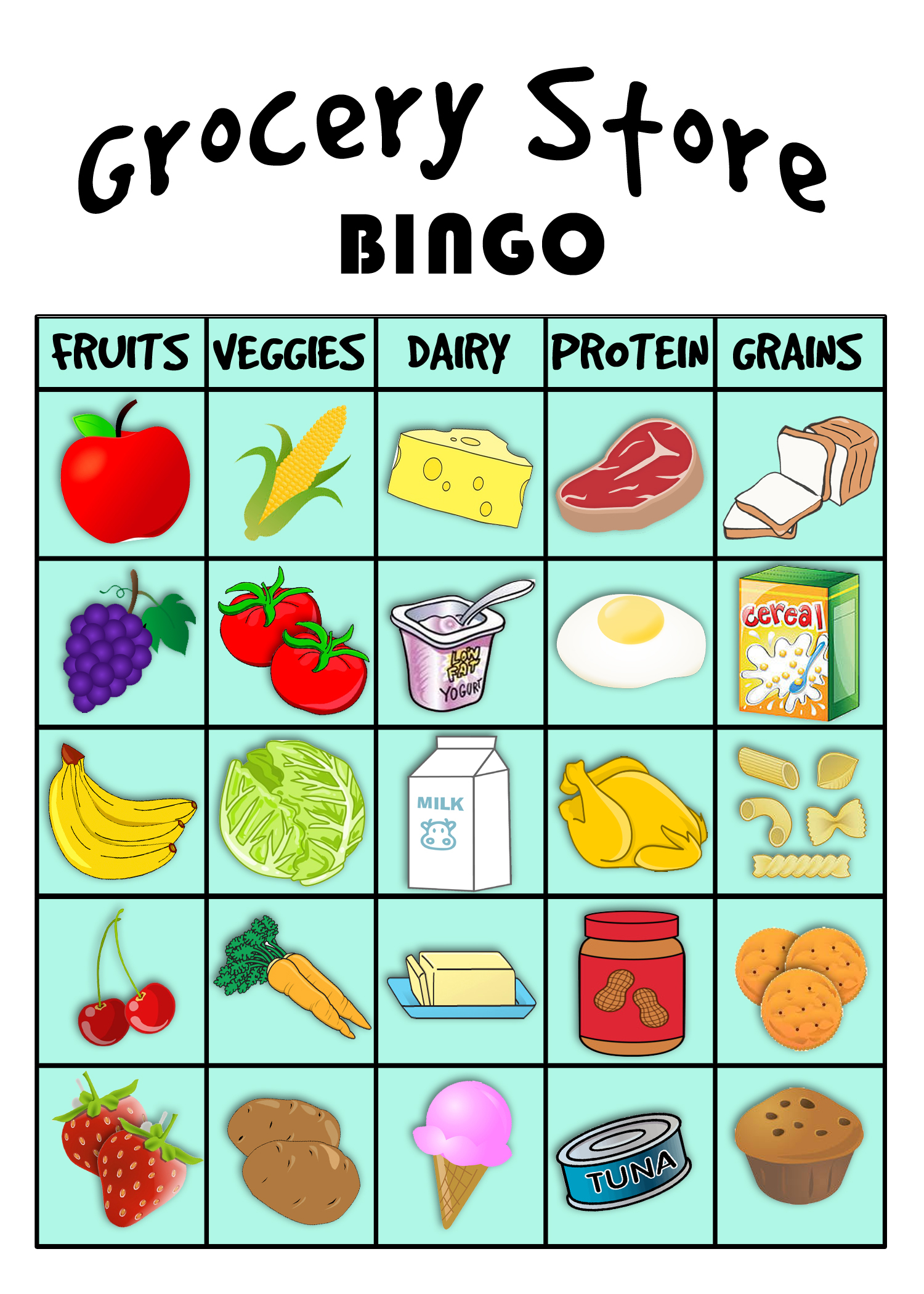 Grocery Store BINGO 