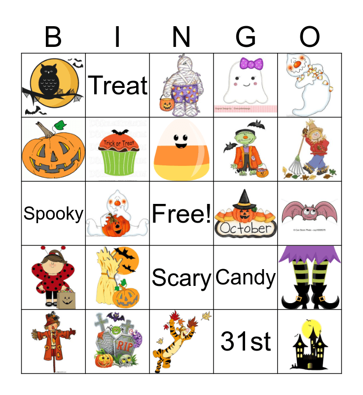 Halloween Bingo Card