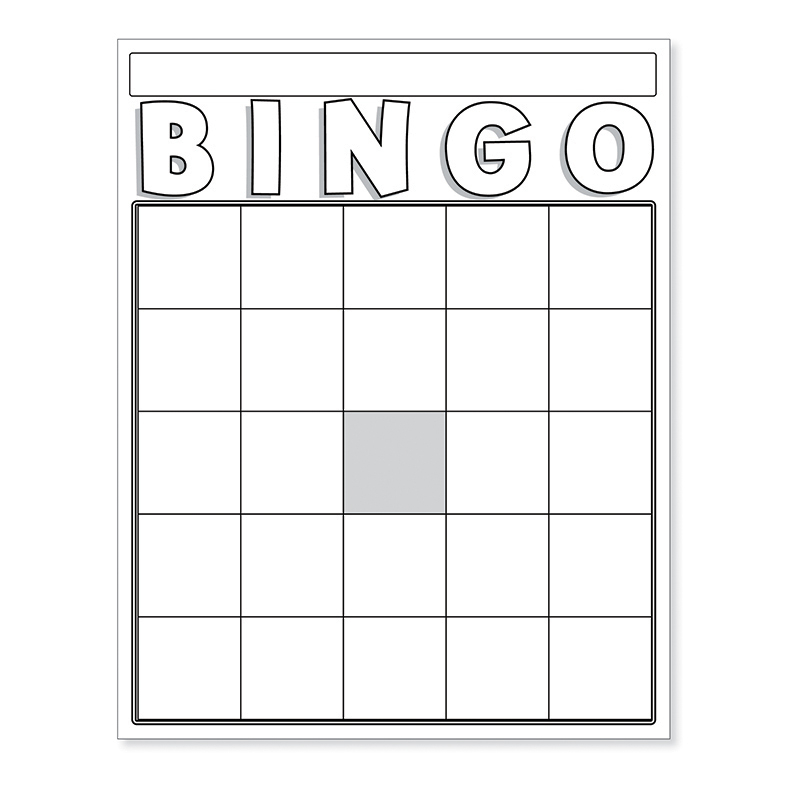 Hygloss Blank Bingo Cards White
