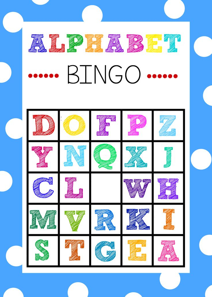 Printable Alphabet Bingo Games For Kindergarten 