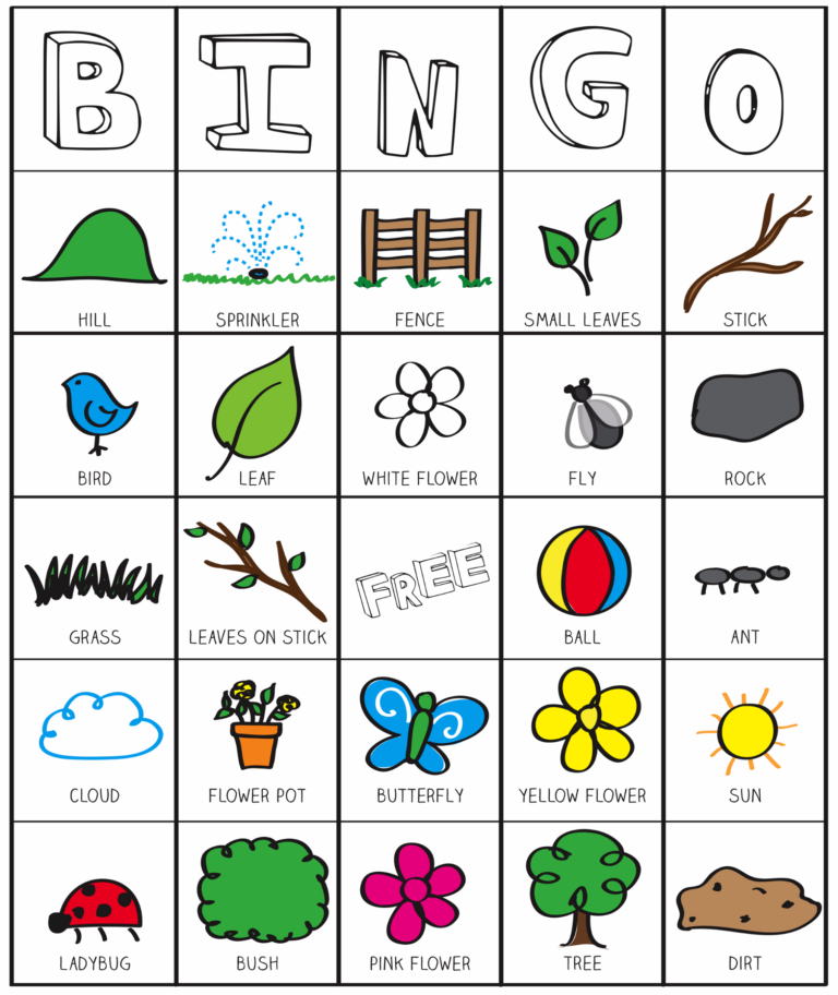 Printable Games Collection Bingo For Kids Kids