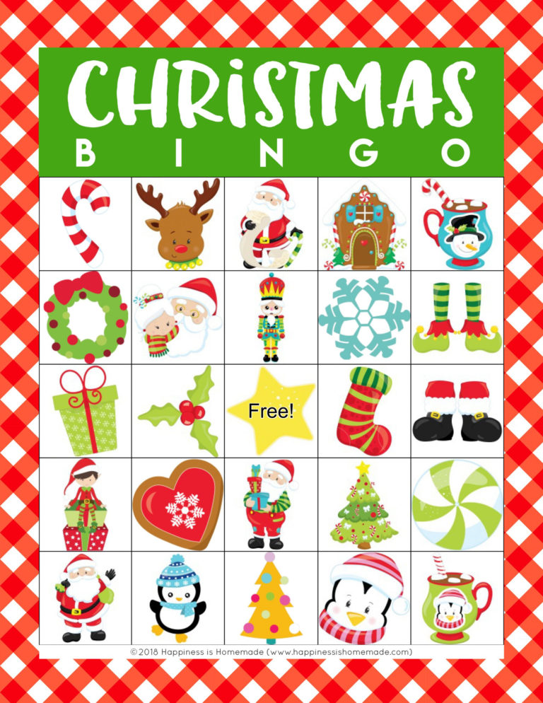Printable Holiday Bingo Cards For Large Groups Printable