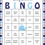 Whale Baby Bingo Cards Printable Download Prefilled