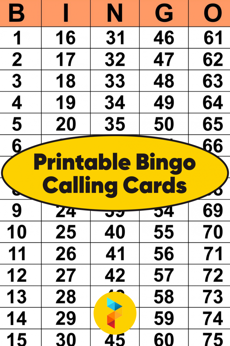 10 Best Printable Bingo Calling Cards Printablee