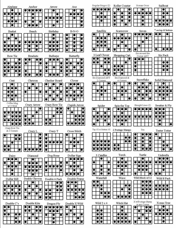 6 Best Printable Bingo Game Patterns Printablee