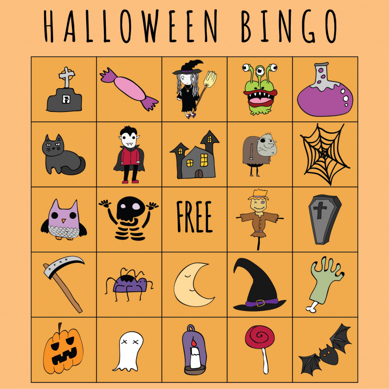 6 Best Printable Halloween Bingo Game Printablee