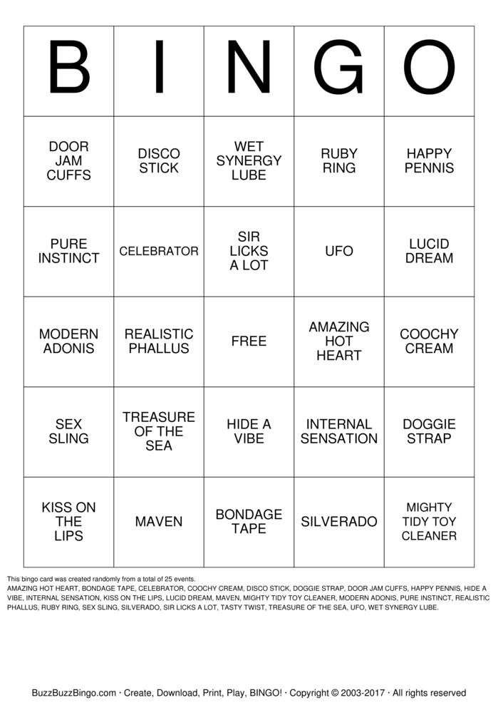 Adult Bingo Cards To Download Print And Customize