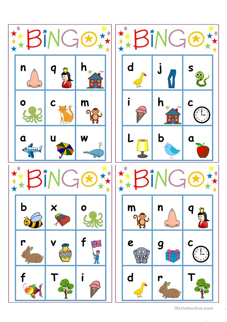 Alphabet Bingo English ESL Worksheets For Distance 