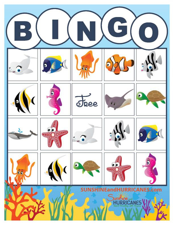 B I N G O I ve Got A BINGO Mermaid Party Games Dory 