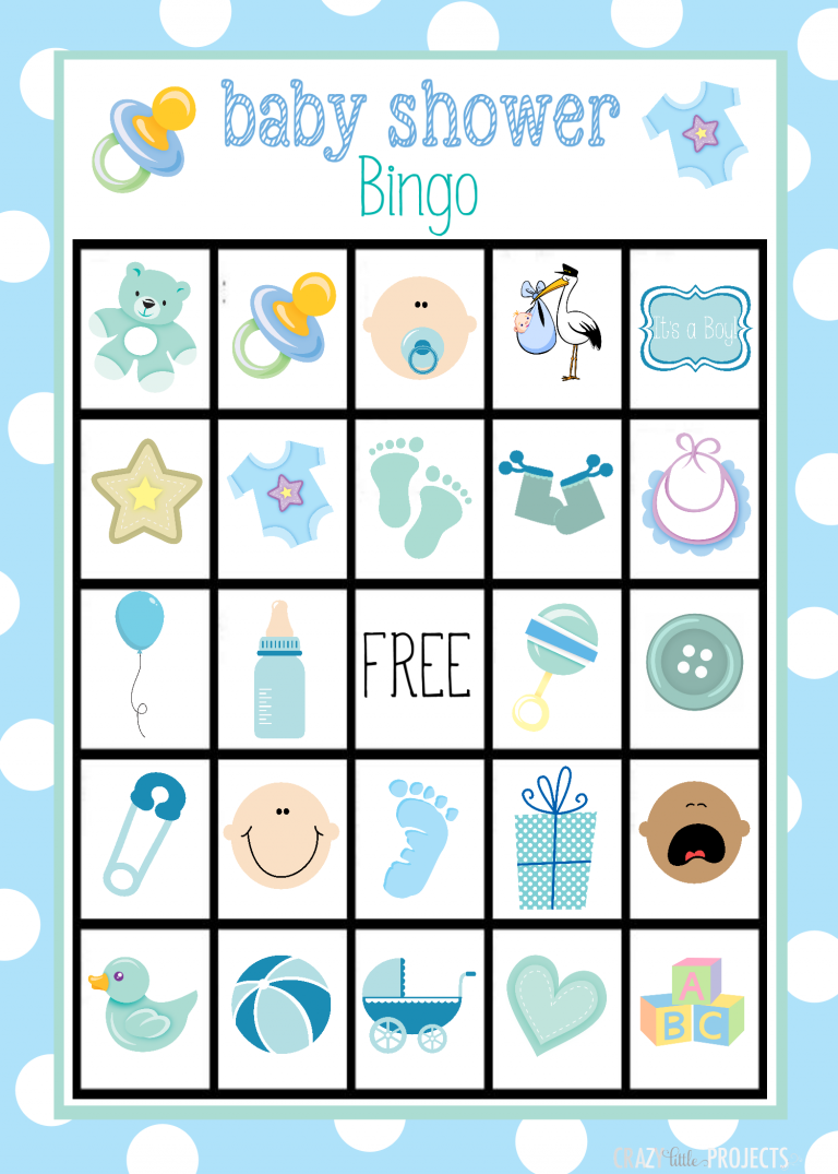 Baby Shower Bingo Cards