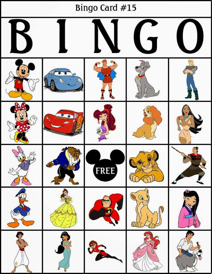 Bingo De Personajes Disney Para Imprimir Gratis Disney 
