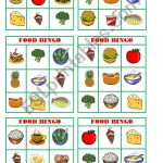 Bingo Food ESL Worksheet By Patricia Elvira