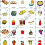 Bingo Food Part 1 ESL Worksheet By Cladelol