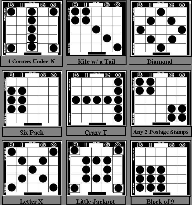 Bingo Patterns St Andrews Bingo Game Patterns Bingo 