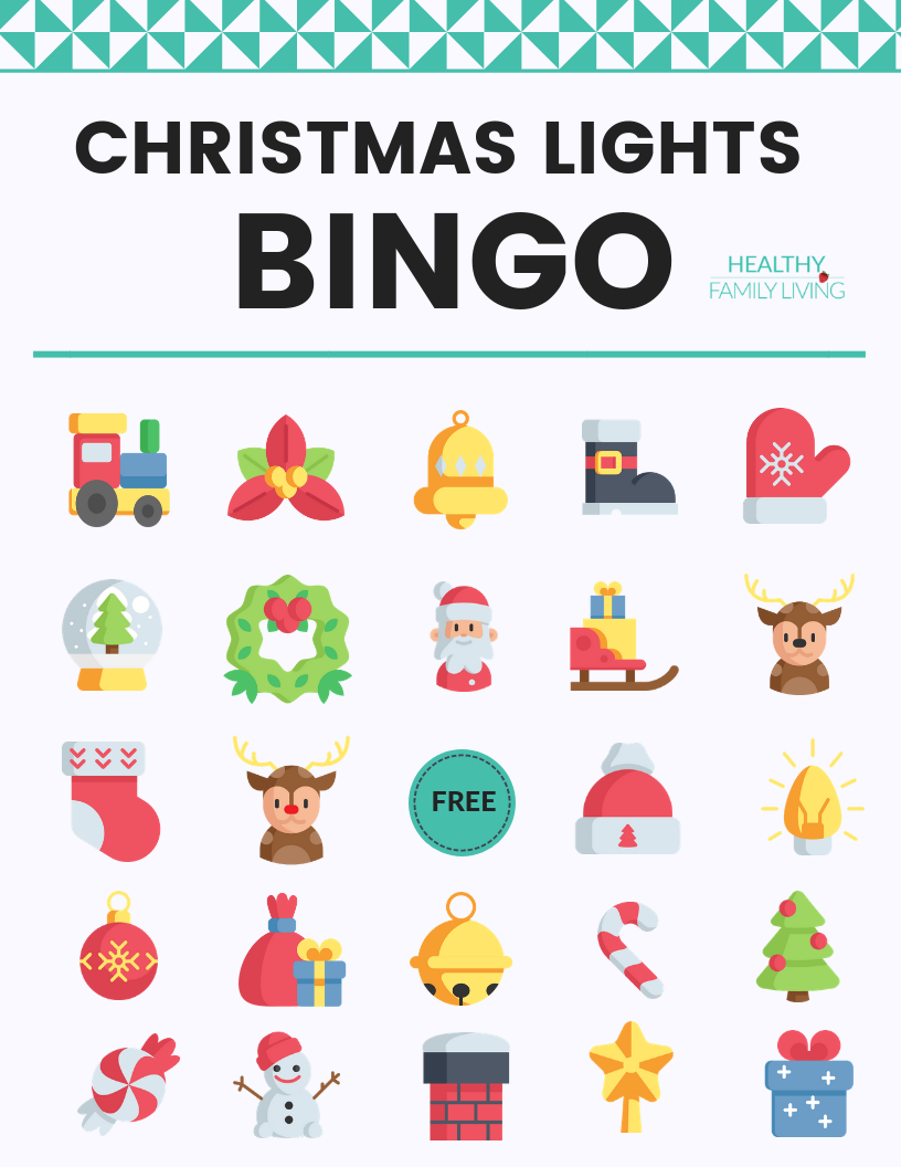 Christmas Lights Bingo Game FREE Printable Healthy 