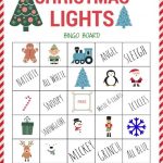 Christmas Lights Bingo Game Printable Shaping Up To Be A Mom