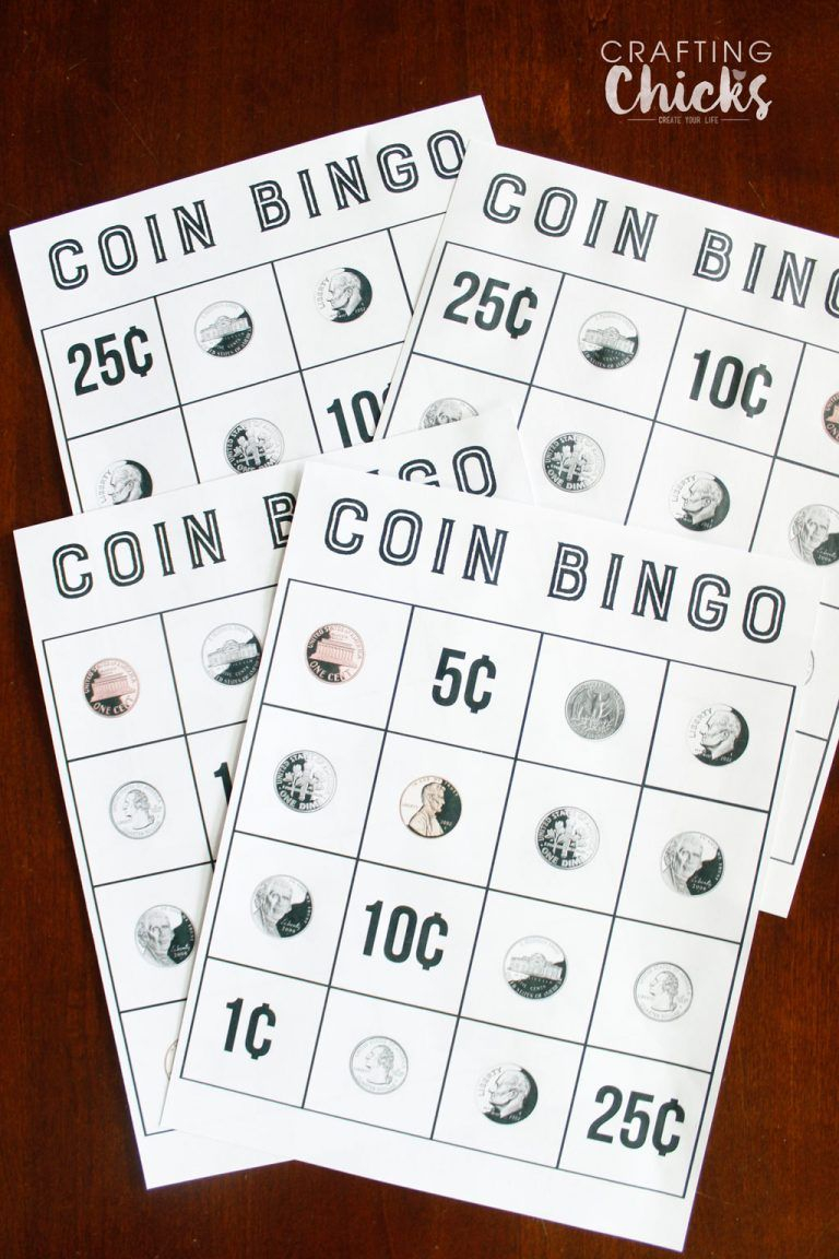 Coin Bingo Free Printable Coin Bingo Money Math Money 