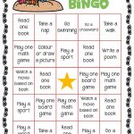 Day 1 Summer Bingo Printable Game KiddyChartsSummer