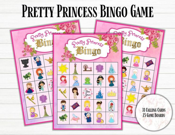 Disney Princess Bingo Game Princess Bingo Printable 
