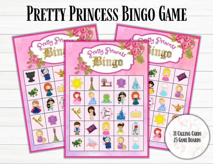 Disney Princess Bingo Game Princess Bingo Printable Disney Princess Bingo Game Princess Bingo Printable