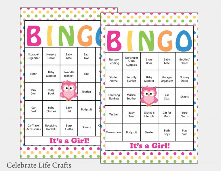 Dynamic Free Printable Baby Shower Bingo Cards For 30