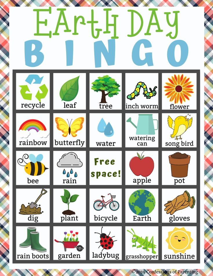 Earth Day Bingo Free Printable Earth Day Projects