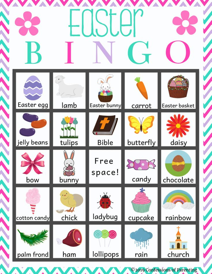 Easter Bingo Free Printable Confessions Of Parenting In 