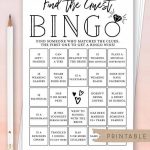 Find The Guest BINGO Virtual Printable Bridal Shower Game
