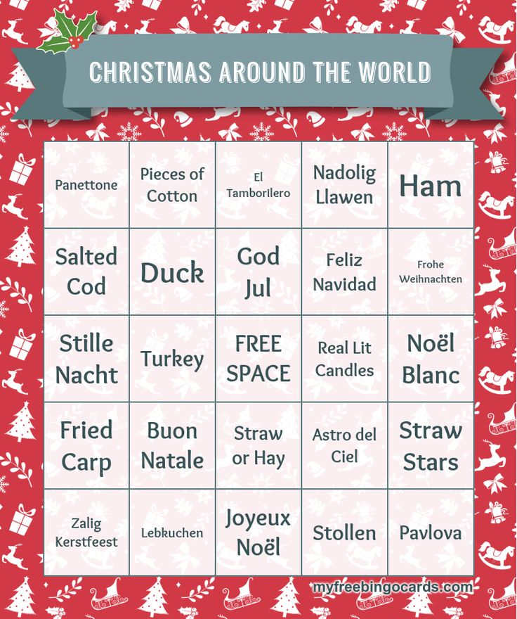 Free Printable And Virtual Bingo Cards Christmas Bingo 