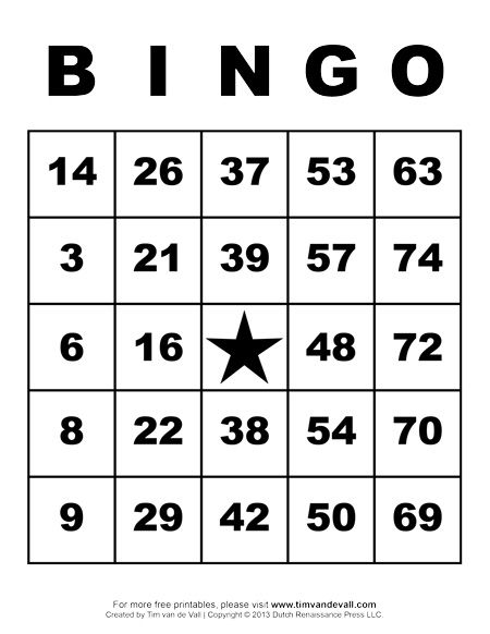 Free Printable Bingo Cards Pdfs With Numbers And Tokens 