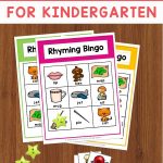 Free Printable Rhyming Bingo Game For Kindergarten