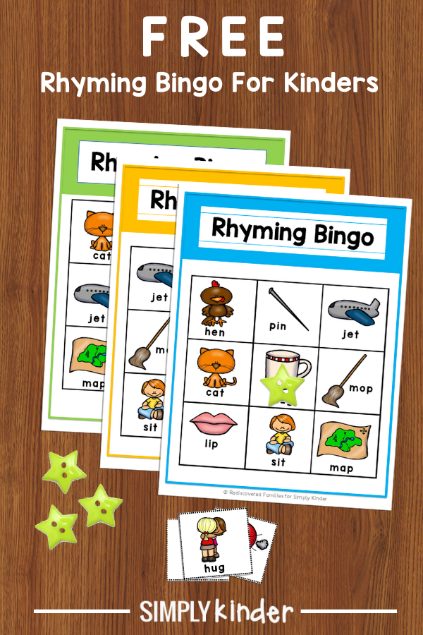 Free Printable Rhyming Bingo Game For Kindergarten 