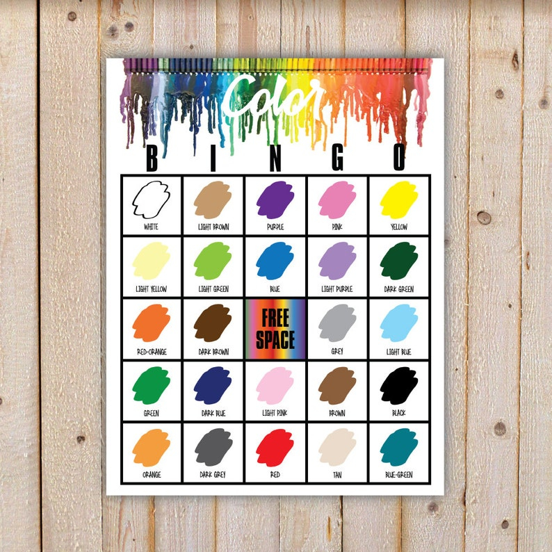Juego De Bingo De Color Con 20 Cartones De Bingo 