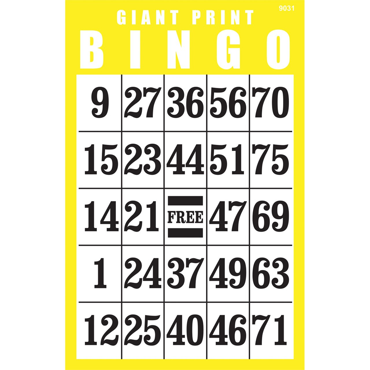 Large Print Bingo Cards For Seniors Printable Printable 