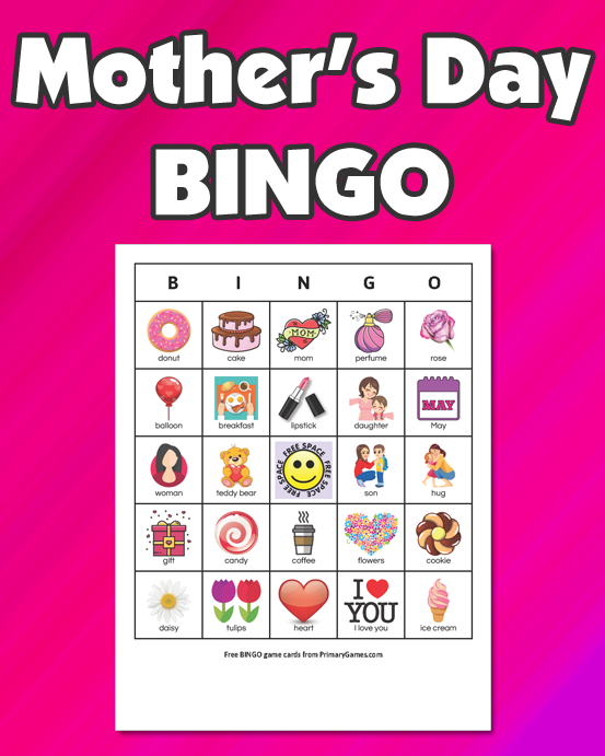 Mother s Day BINGO Game FREE Printable Game From 