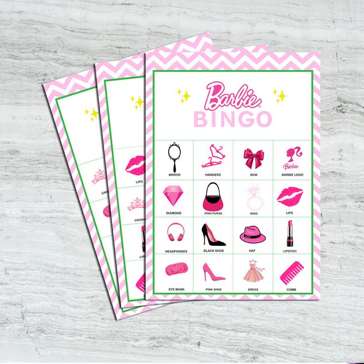 Pink Diva Bingo Cards Printable 20 Cards Diva Girl 