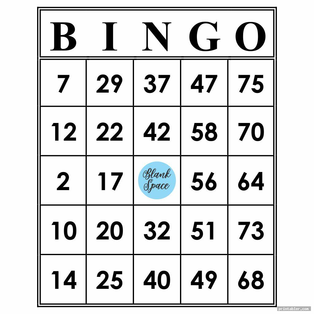 Printable Bingo Numbers 1 75 Gridgit