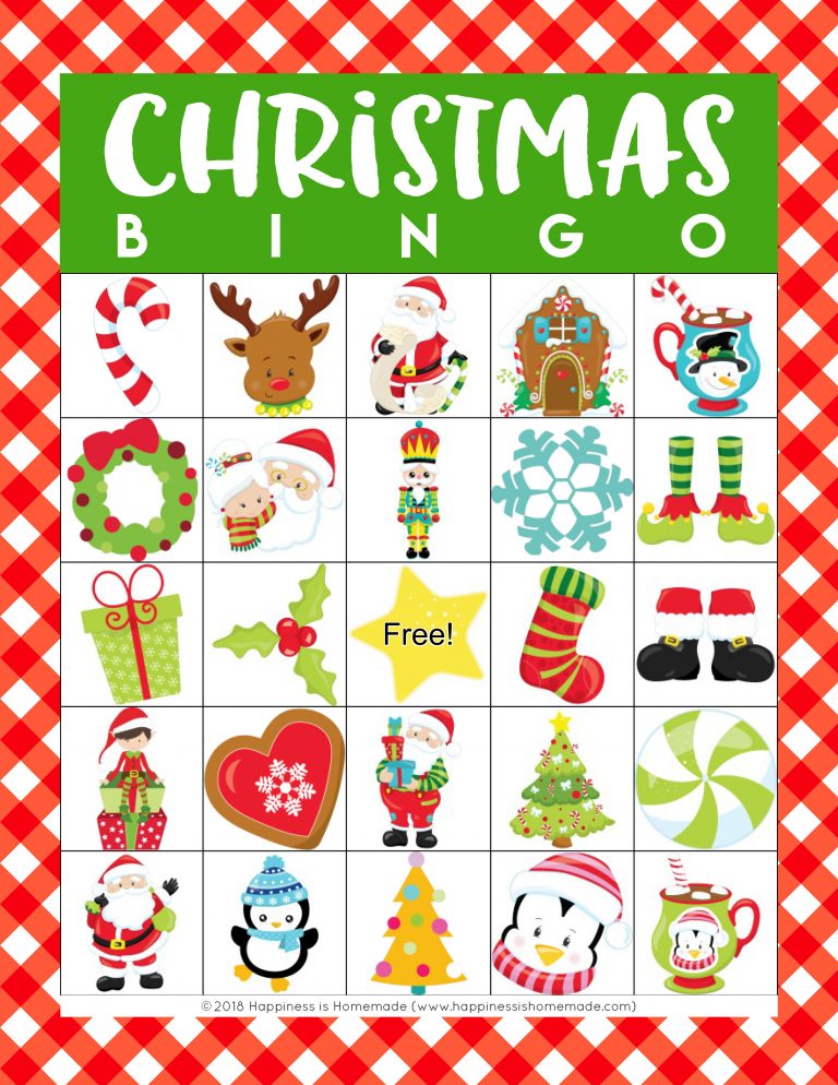 Printable Christmas Bingo Game Happiness Is Homemade