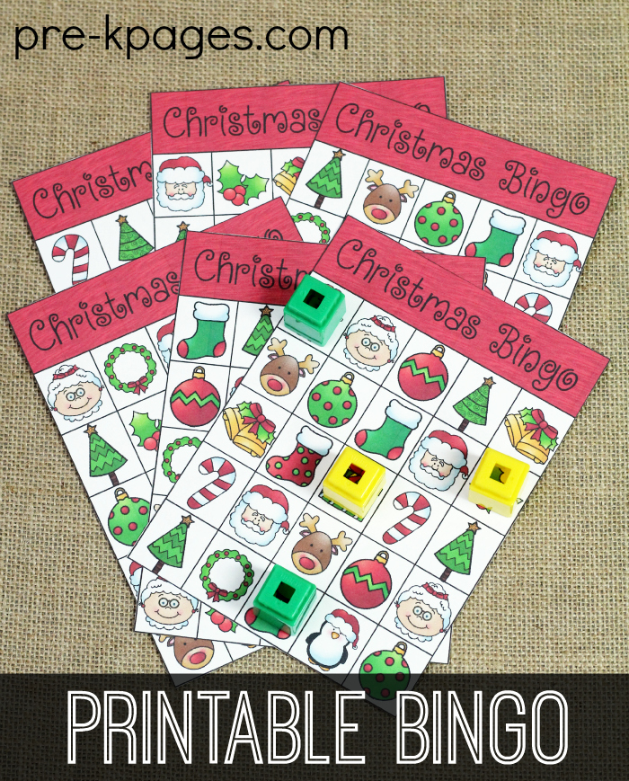 Printable Christmas Bingo Pre K Pages