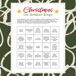 Printable Christmas Party Ice Breaker Game Human Bingo