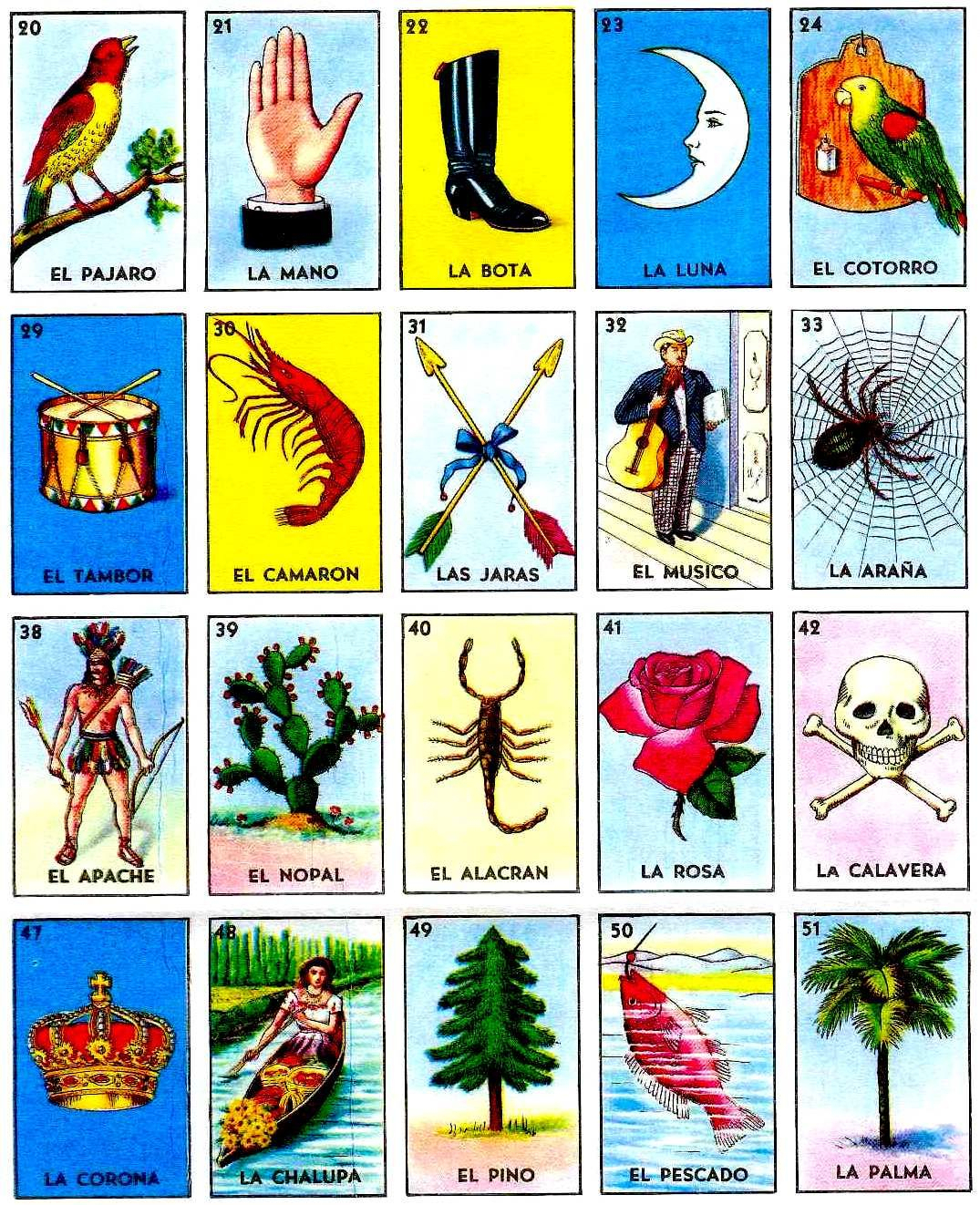 Printable Loteria Cards Pdf Free FreePrintableTM 