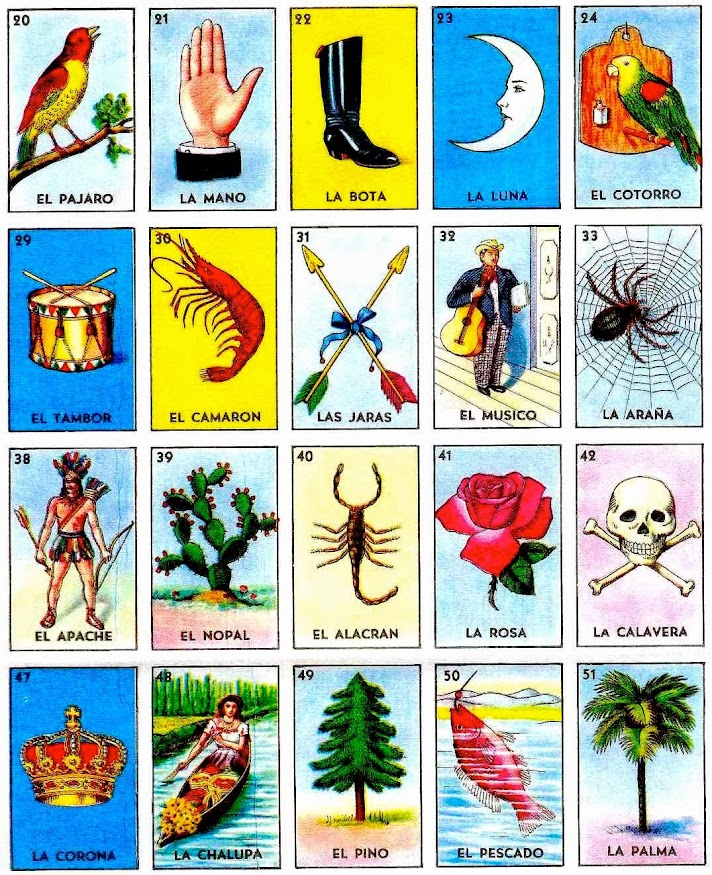 Printable Spanish Bingo Cards Calendar June